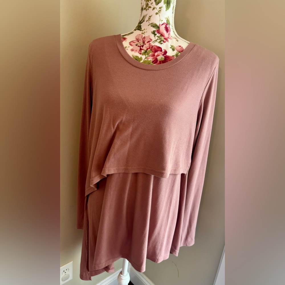 Latched Mama Mauve Long Sleeve Top